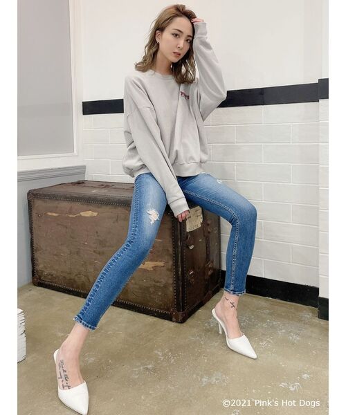 GYDA（ジェイダ）の「GYDA×PINKS USED プルオーバー（Tシャツ/カットソー・レディース・ライトグレー/ミント/マスタード・FREE）」の11枚目の写真