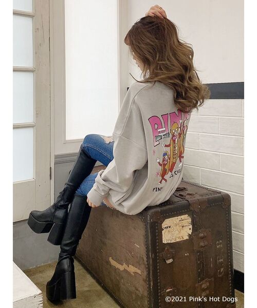 GYDA（ジェイダ）の「GYDA×PINKS USED プルオーバー（Tシャツ/カットソー・レディース・ライトグレー/ミント/マスタード・FREE）」の10枚目の写真