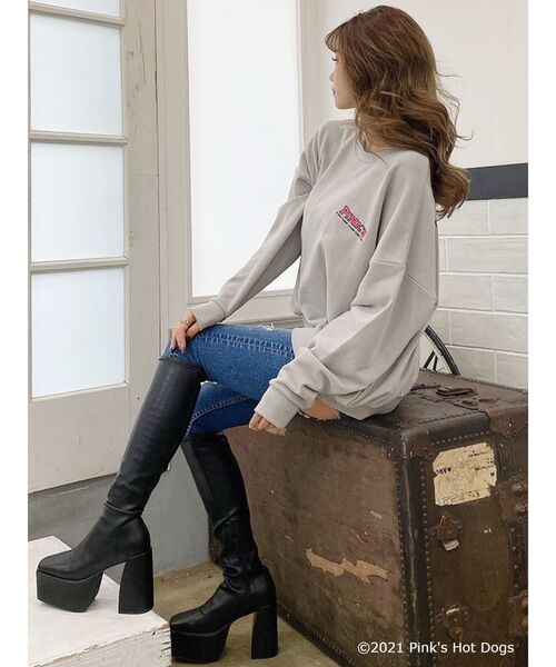 GYDA（ジェイダ）の「GYDA×PINKS USED プルオーバー（Tシャツ/カットソー・レディース・ライトグレー/ミント/マスタード・FREE）」の9枚目の写真