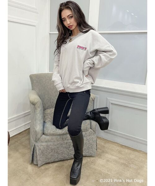 GYDA（ジェイダ）の「GYDA×PINKS USED プルオーバー（Tシャツ/カットソー・レディース・ライトグレー/ミント/マスタード・FREE）」の7枚目の写真