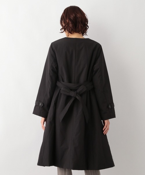 GLOBAL WORK(グローバルワーク)の「中わたノーカラーAラインコート【MATINEE LINE】/239455(ノーカラーコート・レディース・ブラック/ベージュ・MEDIUM/LARGE)」の10枚目の写真