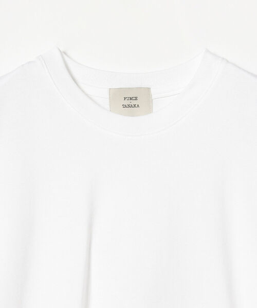 Ray BEAMS（レイビームス）の「FUMIE＝TANAKA × Ray BEAMS / 別注 クルーネック ハーフスリーブ Tシャツ（Tシャツ/カットソー・レディース・ホワイト/ブラック・ONE SIZE）」の4枚目の写真
