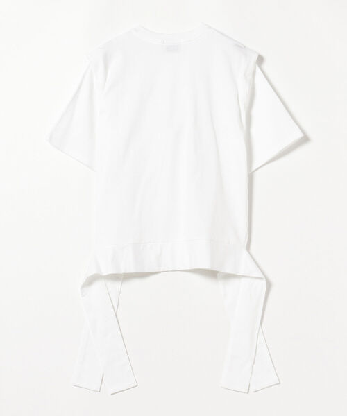 Ray BEAMS（レイビームス）の「FUMIE＝TANAKA × Ray BEAMS / 別注 クルーネック ハーフスリーブ Tシャツ（Tシャツ/カットソー・レディース・ホワイト/ブラック・ONE SIZE）」の6枚目の写真