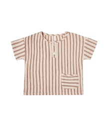 Rylee + Cru（ライリーアンドクルー）の「striped woven henley tee（Tシャツ/カットソー・キッズ）」