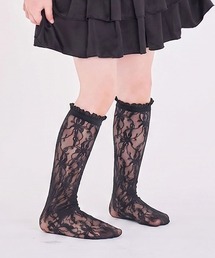 メリア 総レース 靴下 ハイソックス (3colors)