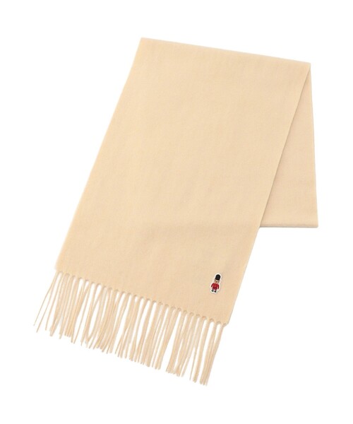 MACKINTOSH PHILOSOPHY（ﾏｯｷﾝﾄｯｼｭ ﾌｨﾛｿﾌｨｰ）の「【店舗限定】バッキンガムベア　カシミヤマフラー（マフラー・レディース・ベージュ/ホワイト系その他/ダークネイビー/レッド系その他2・FREE）」の6枚目の写真