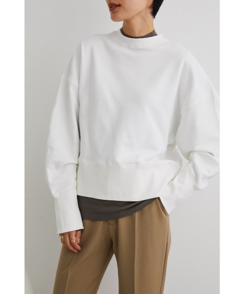 STYLEMIXER(スタイルミキサー)の「ロングリブ裏起毛スウェットトップ(スウェット・レディース・グリーン/ブラック/グレー/ホワイト・FREE)」の2枚目の写真