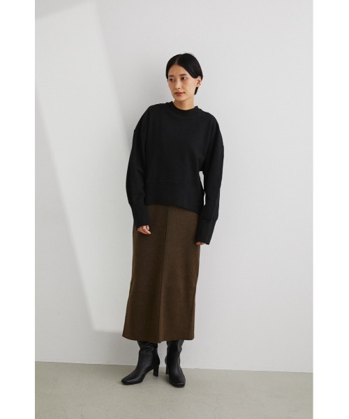 STYLEMIXER(スタイルミキサー)の「ロングリブ裏起毛スウェットトップ(スウェット・レディース・グリーン/ブラック/グレー/ホワイト・FREE)」の3枚目の写真