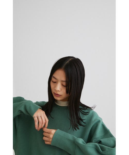 STYLEMIXER(スタイルミキサー)の「ロングリブ裏起毛スウェットトップ(スウェット・レディース・グリーン/ブラック/グレー/ホワイト・FREE)」の14枚目の写真