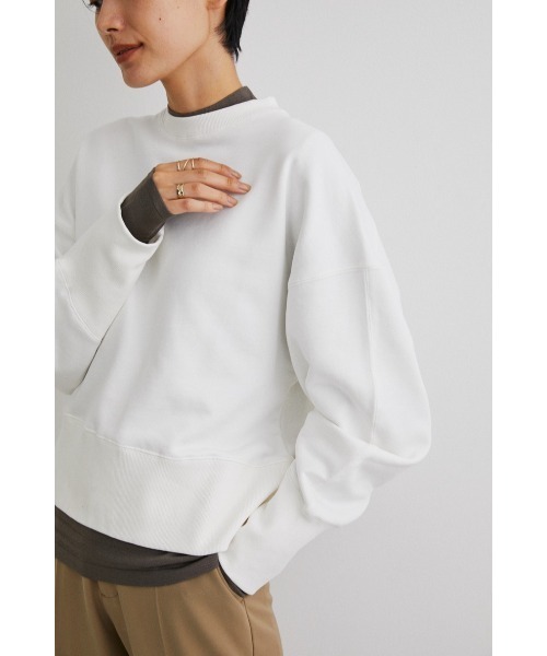 STYLEMIXER(スタイルミキサー)の「ロングリブ裏起毛スウェットトップ(スウェット・レディース・グリーン/ブラック/グレー/ホワイト・FREE)」の15枚目の写真