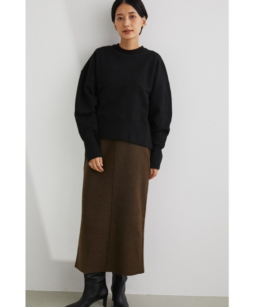 STYLEMIXER(スタイルミキサー)の「ロングリブ裏起毛スウェットトップ(スウェット・レディース・グリーン/ブラック/グレー/ホワイト・FREE)」の12枚目の写真