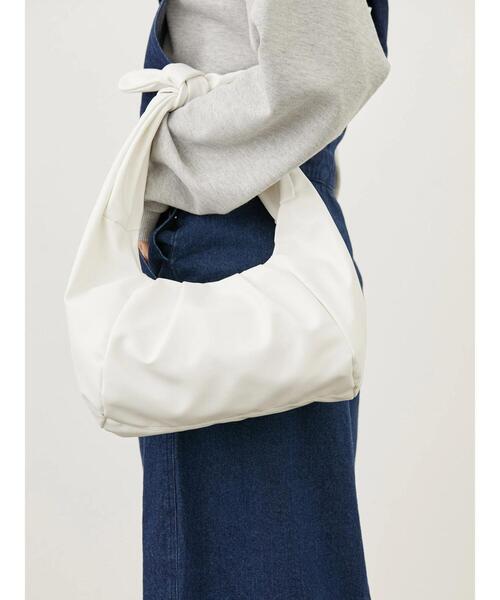 AMERICAN HOLIC(アメリカンホリック)の「ギャザーリボン結びハンドルバッグ(ハンドバッグ・レディース・ブラック/ブルー/グリーン/アイボリー・FREE)」の10枚目の写真