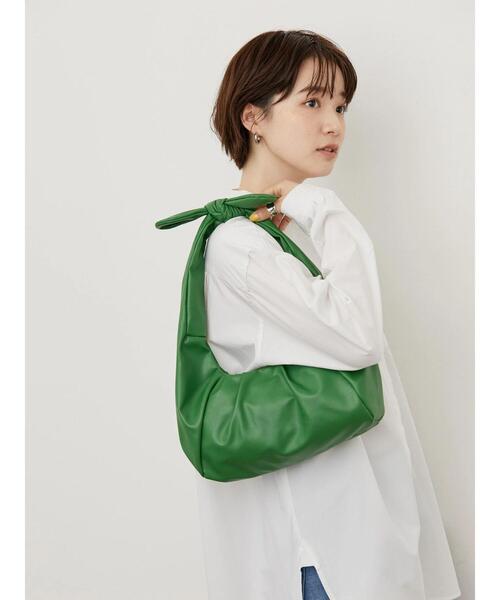 AMERICAN HOLIC(アメリカンホリック)の「ギャザーリボン結びハンドルバッグ(ハンドバッグ・レディース・ブラック/ブルー/グリーン/アイボリー・FREE)」の12枚目の写真