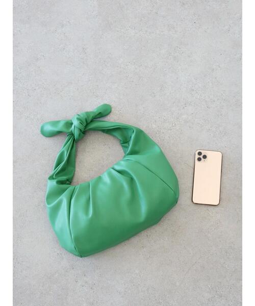 AMERICAN HOLIC(アメリカンホリック)の「ギャザーリボン結びハンドルバッグ(ハンドバッグ・レディース・ブラック/ブルー/グリーン/アイボリー・FREE)」の15枚目の写真