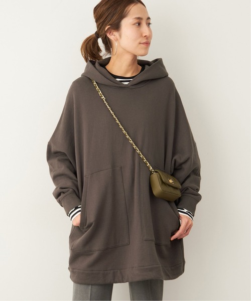 FRAMeWORK（フレームワーク）の「スウェットフードポンチョ◆（パーカー・レディース・チャコールグレー/ベージュ/キャメル・FREE）」の17枚目の写真