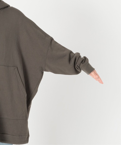 FRAMeWORK（フレームワーク）の「スウェットフードポンチョ◆（パーカー・レディース・チャコールグレー/ベージュ/キャメル・FREE）」の12枚目の写真