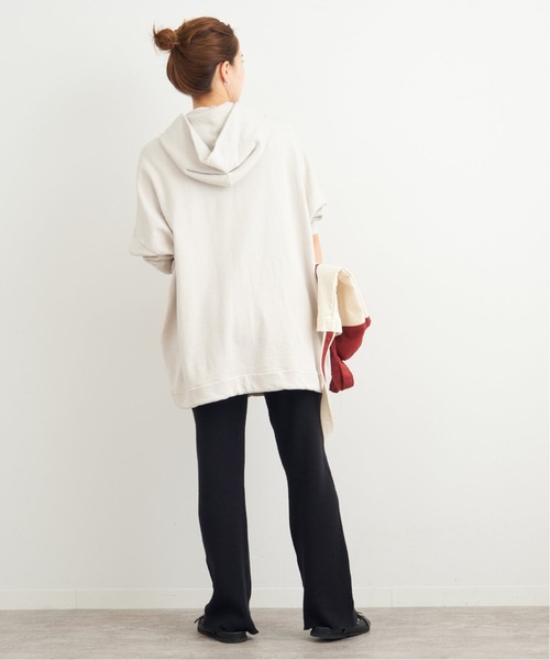 FRAMeWORK（フレームワーク）の「スウェットフードポンチョ◆（パーカー・レディース・チャコールグレー/ベージュ/キャメル・FREE）」の9枚目の写真