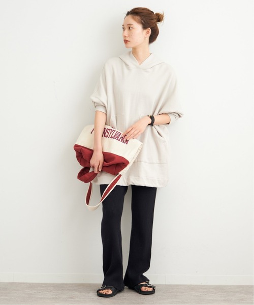 FRAMeWORK（フレームワーク）の「スウェットフードポンチョ◆（パーカー・レディース・チャコールグレー/ベージュ/キャメル・FREE）」の10枚目の写真