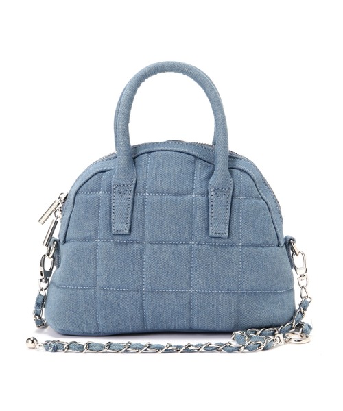 FREE'S MART（フリーズマート）の「◇ボストンチェーンショルダーバッグ（ショルダーバッグ・レディース・ホワイト/ブラック/ダークネイビー・ﾌﾘ-）」の3枚目の写真