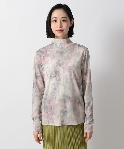 LOWRYS FARM（ローリーズファーム）の「マーブル柄タートルＬＳ　263917（Tシャツ/カットソー・レディース・ブラック/ベージュ/パープル・FREE）」の18枚目の写真