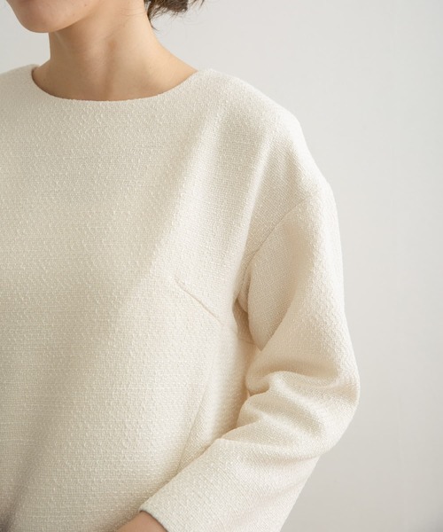 URBAN RESEARCH(アーバンリサーチ)の「ツイードフレアプルオーバー(Tシャツ/カットソー・レディース・ブラック/ネイビー/ホワイト系その他・FREE)」の4枚目の写真