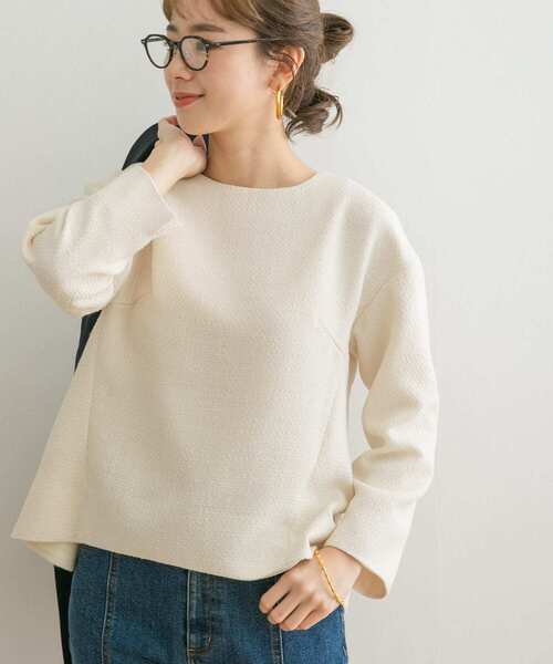 URBAN RESEARCH(アーバンリサーチ)の「ツイードフレアプルオーバー(Tシャツ/カットソー・レディース・ブラック/ネイビー/ホワイト系その他・FREE)」の6枚目の写真