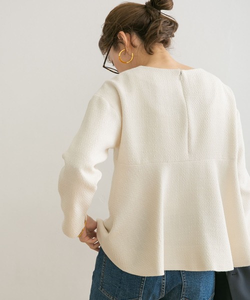 URBAN RESEARCH(アーバンリサーチ)の「ツイードフレアプルオーバー(Tシャツ/カットソー・レディース・ブラック/ネイビー/ホワイト系その他・FREE)」の8枚目の写真