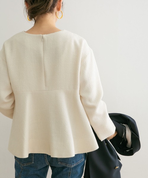 URBAN RESEARCH(アーバンリサーチ)の「ツイードフレアプルオーバー(Tシャツ/カットソー・レディース・ブラック/ネイビー/ホワイト系その他・FREE)」の9枚目の写真