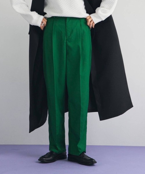 bohmal(ボマール)の「タックセンタープレスワイドパンツ(スラックス・レディース・ブラック/パープル/ピンク/ブルー/グリーン/レッド/ロイヤルブルー/オレンジ・MEDIUM/SMALL/LARGE)」の3枚目の写真