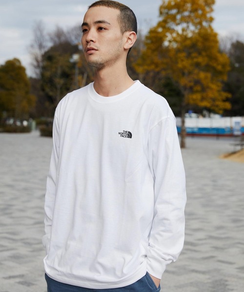 THE NORTH FACE(ザノースフェイス)の「THE NORTH FACE L/S BACK SQUARE LOGO TEE / ザ ノース フェイス ロングスリーブ バック スクエア ロゴ ティー(Tシャツ/カットソー・メンズ・ホワイト/ブラック/ネイビー/グレー・M/L/XL/S)」の6枚目の写真