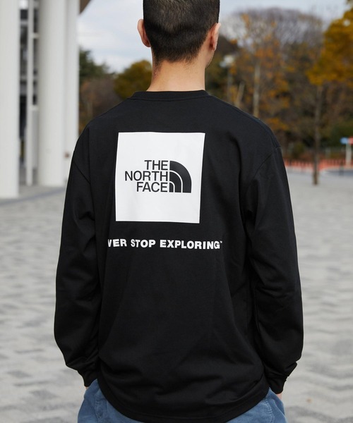 THE NORTH FACE(ザノースフェイス)の「THE NORTH FACE L/S BACK SQUARE LOGO TEE / ザ ノース フェイス ロングスリーブ バック スクエア ロゴ ティー(Tシャツ/カットソー・メンズ・ホワイト/ブラック/ネイビー/グレー・M/L/XL/S)」の7枚目の写真