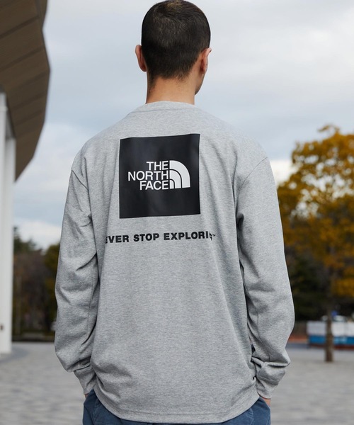 THE NORTH FACE(ザノースフェイス)の「THE NORTH FACE L/S BACK SQUARE LOGO TEE / ザ ノース フェイス ロングスリーブ バック スクエア ロゴ ティー(Tシャツ/カットソー・メンズ・ホワイト/ブラック/ネイビー/グレー・M/L/XL/S)」の8枚目の写真