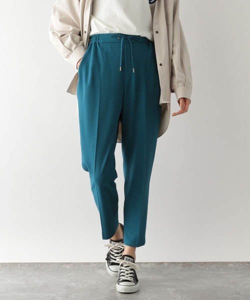 GLOBAL WORK（グローバルワーク）の「スゴラクカットイージーパンツ/262002（スラックス・レディース・グリーン/ブラウン系その他6/イエロー系その他4/オレンジ系その他6/ブラック/グリーン系その他6/ダークグレー/オレンジ系その他3/グリーン系その他7/ピンク/ネイビー・MEDIUM/LARGE）」の7枚目の写真