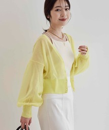 vis-`a-vis | 【WEB限定】シアーショート丈カーディガン(カーディガン/ボレロ)