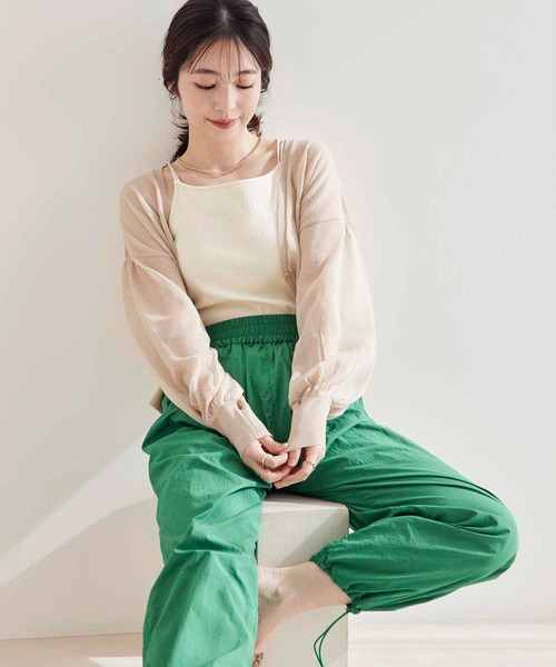 vis-`a-vis（ビサビ）の「【WEB限定】シアーショート丈カーディガン（カーディガン/ボレロ・レディース・ブラック/レッド/イエロー/グリーン/ベージュ・FREE）」の13枚目の写真