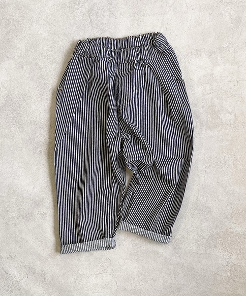 Life Support Products（ライフサポートプロダクツ）の「【コットンUSA】ビッグポケットデニムパンツ（80～160cm）（デニムパンツ・キッズ・ネイビー/ストライプ/キナリ・90/100/110/120/80/130/95/140/150/160）」の3枚目の写真