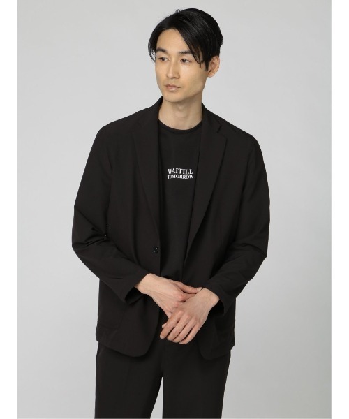 semantic design（セマンティックデザイン）の「セマンティックデザイン アクティブストレッチ 2ボタンジャケット (セットアップ可能)（セットアップ・メンズ・ブラック/グレー系その他2・MEDIUM/LARGE）」の2枚目の写真