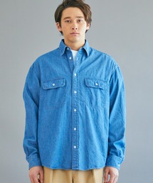 WEGO/パッカリングデニムシャツ