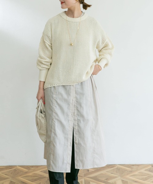 UR Lab.（アーバンリサーチラボ）の「『UR TECH Smart Linen Touch』ウエストタックフレンチワンピース（ワンピース・レディース・グリーン系その他/ベージュ系その他/ネイビー/ブラック系その他・FREE/SMALL）」の17枚目の写真