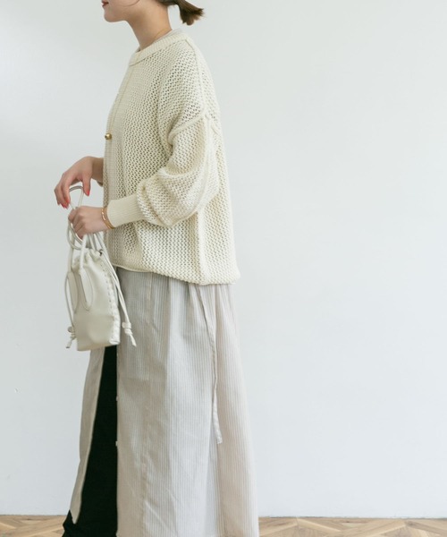 UR Lab.（アーバンリサーチラボ）の「『UR TECH Smart Linen Touch』ウエストタックフレンチワンピース（ワンピース・レディース・グリーン系その他/ベージュ系その他/ネイビー/ブラック系その他・FREE/SMALL）」の18枚目の写真