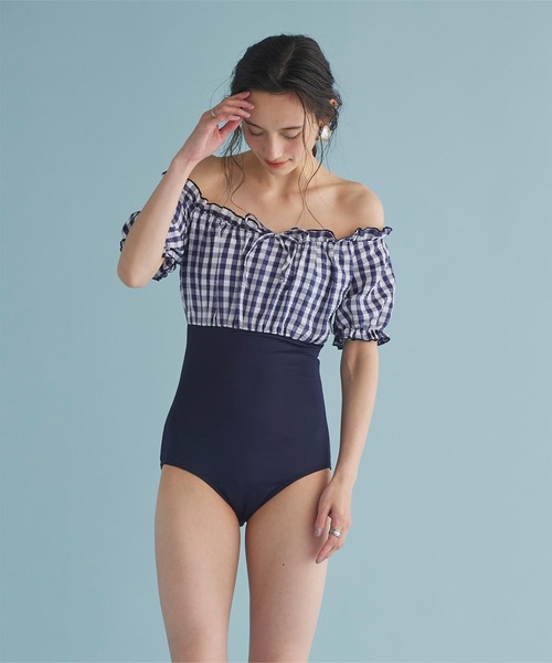 異素材ｵﾌｼｮﾙﾀﾞｰﾜﾝﾋﾟｰｽ 水着 水着 Sea Dress シードレス のファッション通販 Zozotown