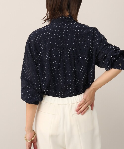 UNTITLED（アンタイトル）の「◆フェミニッシュドット ボウタイブラウス【洗える】（シャツ/ブラウス・レディース・ホワイト系3/ネイビー系・04/00/48/44/02）」の12枚目の写真