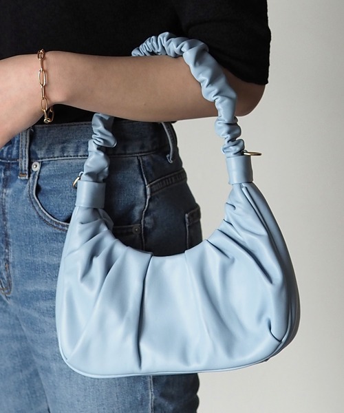 Riberry(リベリー)の「ラウンドギャザーバッグ(ハンドバッグ・レディース・ホワイト/ブルー/パープル/グリーン/ブラック/イエロー・FREE)」の10枚目の写真