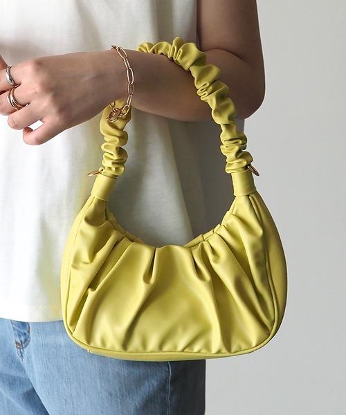 Riberry(リベリー)の「ラウンドギャザーバッグ(ハンドバッグ・レディース・ホワイト/ブルー/パープル/グリーン/ブラック/イエロー・FREE)」の19枚目の写真