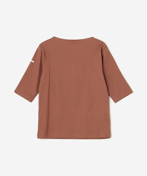 ORCIVAL（オーシバル）の「ORCIVAL | ボートネック5分袖リブTシャツ WOMEN（Tシャツ/カットソー・レディース・アイボリー/ネイビー/ピンク系その他/チャコール・1/2）」の5枚目の写真