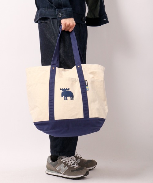 moz(モズ)の「moz 帆布キャンバストートバッグ(トートバッグ・メンズ・キャメル/ブルー/グレー・LL)」の1枚目の写真