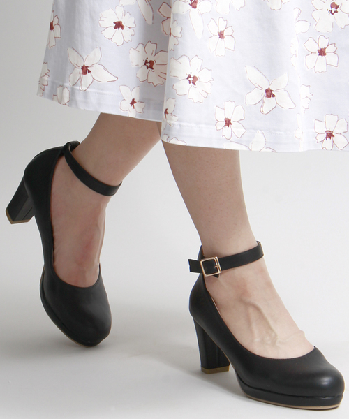 WEGO(ウィゴー)の「WEGO/ストラップパンプス(パンプス・レディース・ホワイト/ブラック/ネイビー・LARGE/MEDIUM)」の2枚目の写真