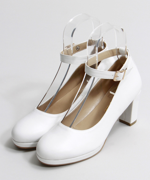 WEGO(ウィゴー)の「WEGO/ストラップパンプス(パンプス・レディース・ホワイト/ブラック/ネイビー・LARGE/MEDIUM)」の6枚目の写真