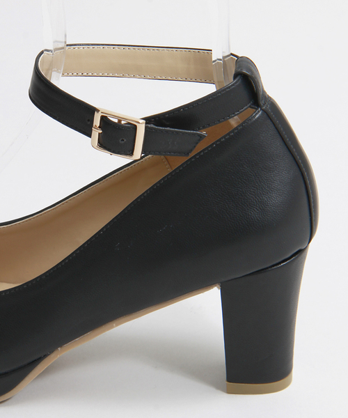 WEGO(ウィゴー)の「WEGO/ストラップパンプス(パンプス・レディース・ホワイト/ブラック/ネイビー・LARGE/MEDIUM)」の4枚目の写真