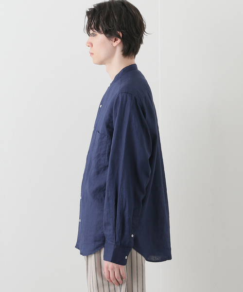 B.C STOCK(ベーセーストック)の「リネンLS(シャツ/ブラウス・メンズ・ホワイト/ネイビー/カーキ・SMALL/MEDIUM/LARGE)」の18枚目の写真
